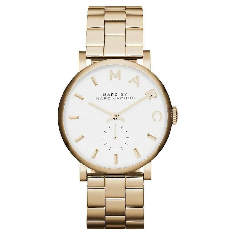Men's Thin Case Design Dress Watches-Marc Jacobs MBM3243 Ladies Baker Gold Watch