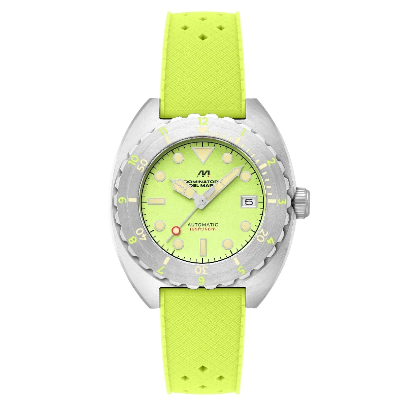 men's skeletonized watches with bold design elements -Dominatore Del Mare Amalfi Automatic Lime Green men's skeletonized watches with bold design elements -Dominatore Del Mare Amalfi Automatic Lime Green
