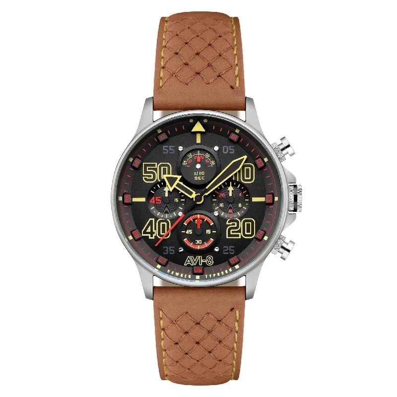 men's pilot watches with tritium design -AVI-8 Hawker Typhoon Coningham Chronograph Baldwin