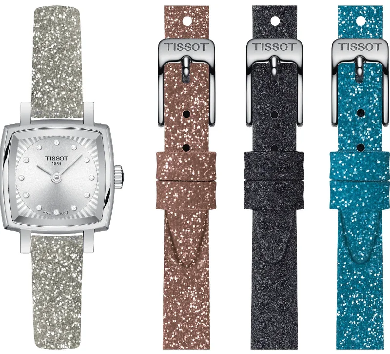 women's Tissot minimalist design watches -Tissot Watch Lovely Square Festive Set D