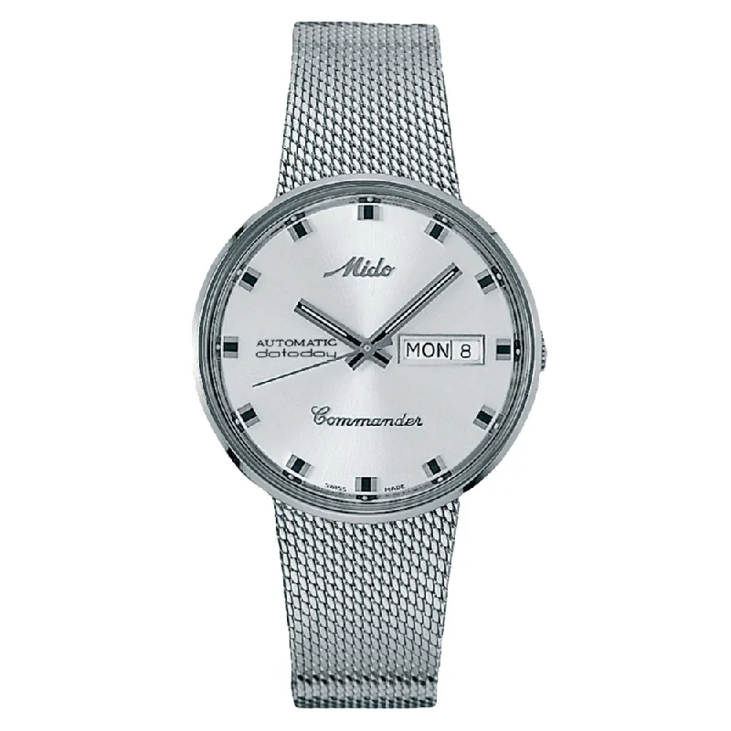 men's GMT watches with flyback function -Commander 1959 Silver Dial