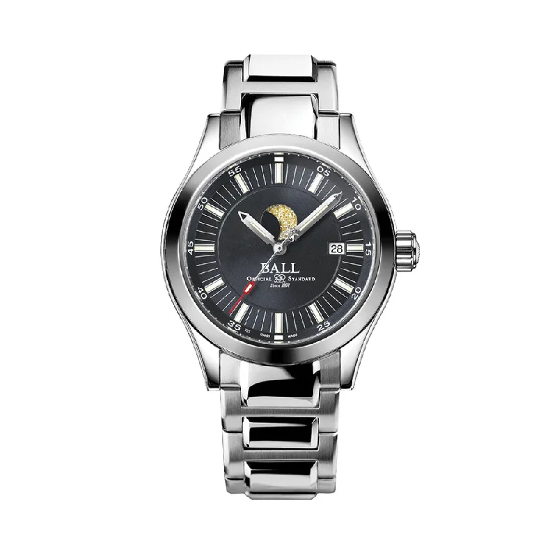 men's GMT watches with NATO straps -Engineer II Moon Phase - Grey on Bracelet