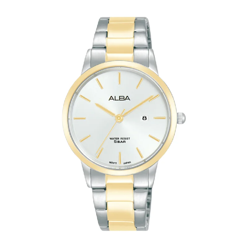 women's mechanical watches with kinetic design -ALBA AH7BV0X QUARTZ 3 HANDS DATE WOMEN WATCH
