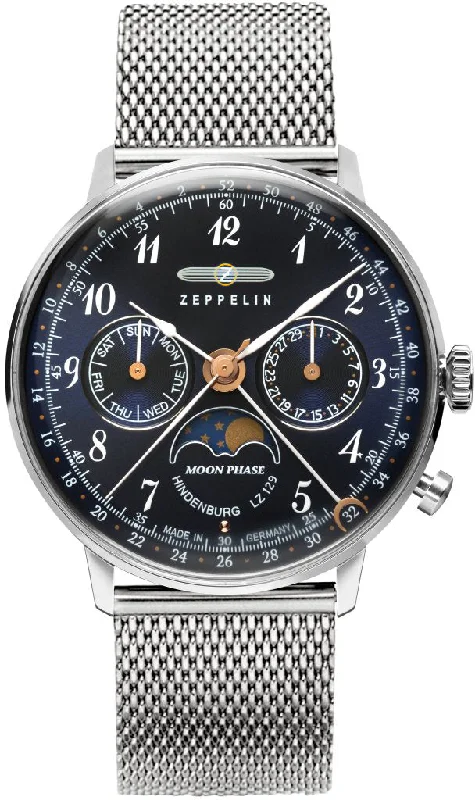 women's mechanical watches with special edition design -Zeppelin LZ 129 Hindenburg Moonphase Ladies