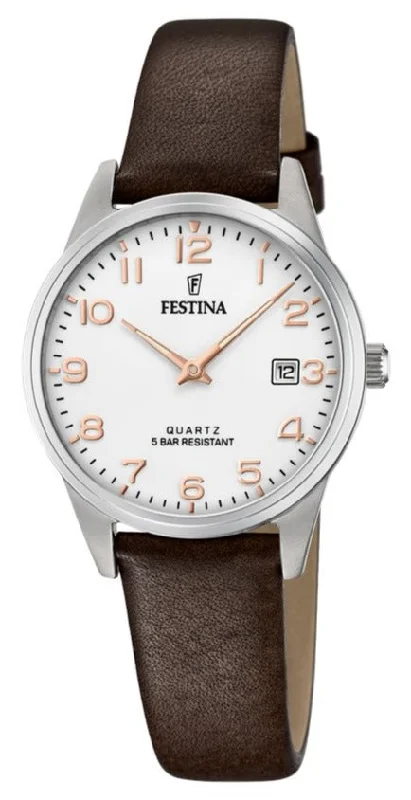 women's mechanical watches with self-winding design -Festina Watch Two Hands Date Ladies