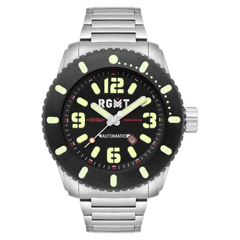 men's field watches with durable style design -RGMT All-Brite Automatic Deep Grey
