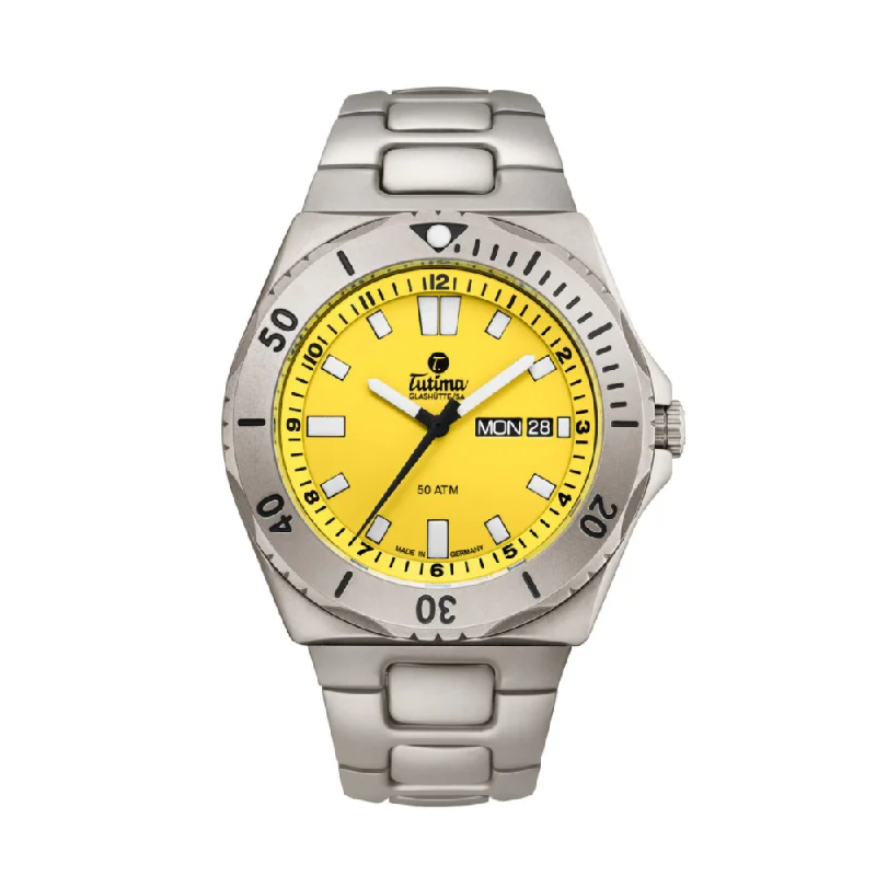 men's Seiko tritium design watches -TUTIMA GLASHÜTTE M2 SEVEN SEAS 6151-10 AUTOMATIC MEN WATCH