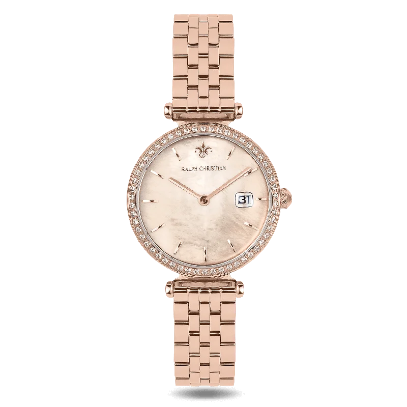 women's mechanical watches with tritium display function -The Luxe - Rose Gold