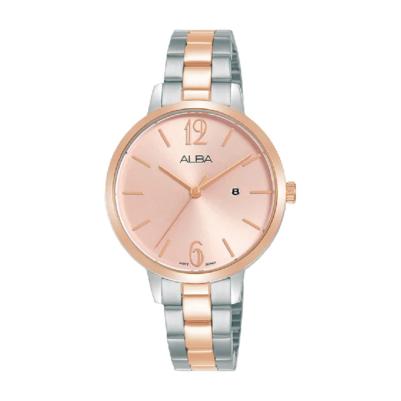 women's mechanical watches with barometer function -ALBA AH7U08X FASHION QUARTZ 3 HANDS DATE WOMEN WATCH
