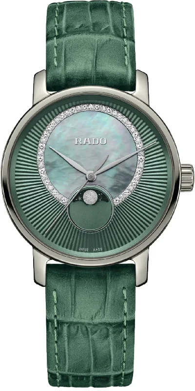 Rado women's watches with versatile design-​Rado Watch DiaMaster Quartz Moonphase