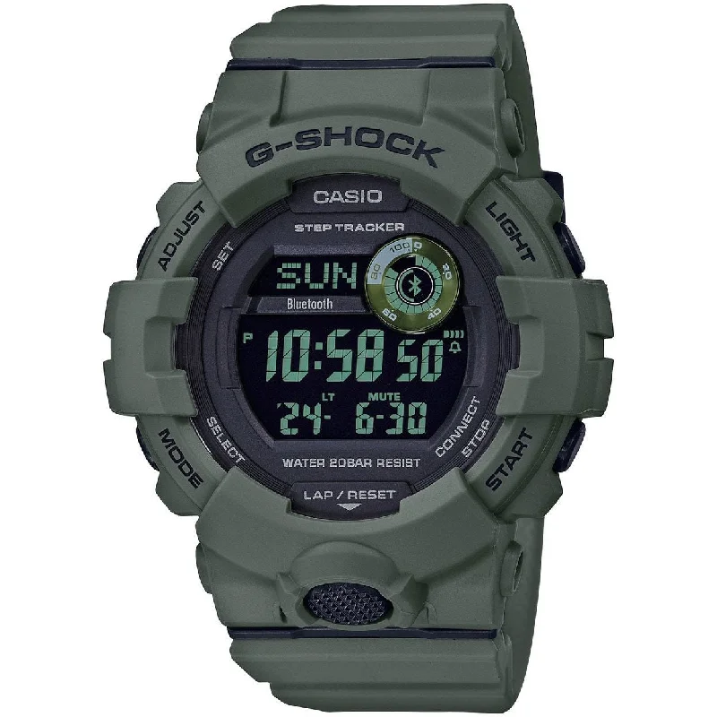 elegant men's skeletonized watches with refined design -G-Shock GBD800UC G-Squad Connected Green