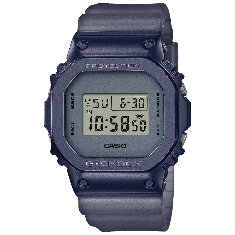men's skeletonized watches with polished steel finish -G-Shock GM5600 Midnight Fog Gray Limited Edition men's skeletonized watches with polished steel finish -G-Shock GM5600 Midnight Fog Gray Limited Edition