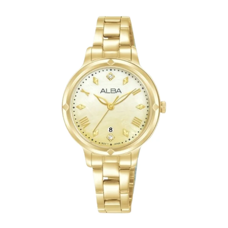women's mechanical watches with elegant design -ALBA AH7DX8X QUARTZ STAINLESS STEEL WOMEN WATCH