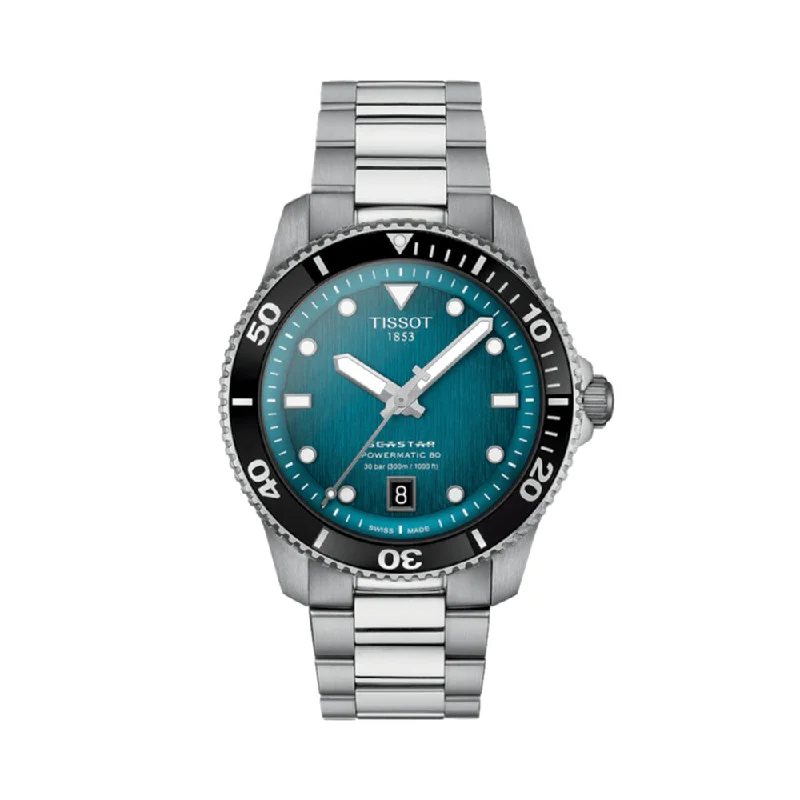 men's chronograph watches with spring drive display function -Seastar 1000 Automatic 40mm - Turquoise on Bracelet men's chronograph watches with spring drive display function -Seastar 1000 Automatic 40mm - Turquoise on Bracelet