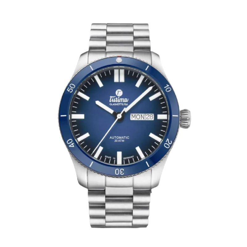 men's Seiko self-winding design watches -TUTIMA GLASHÜTTE GRAND FLIEGER 6107-02 AUTOMATIC MEN WATCH