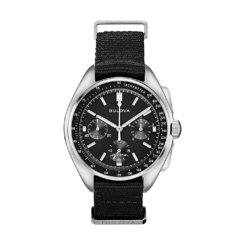 carbon-fiber dress watches-Lunar Pilot Black Dial One Piece Strap