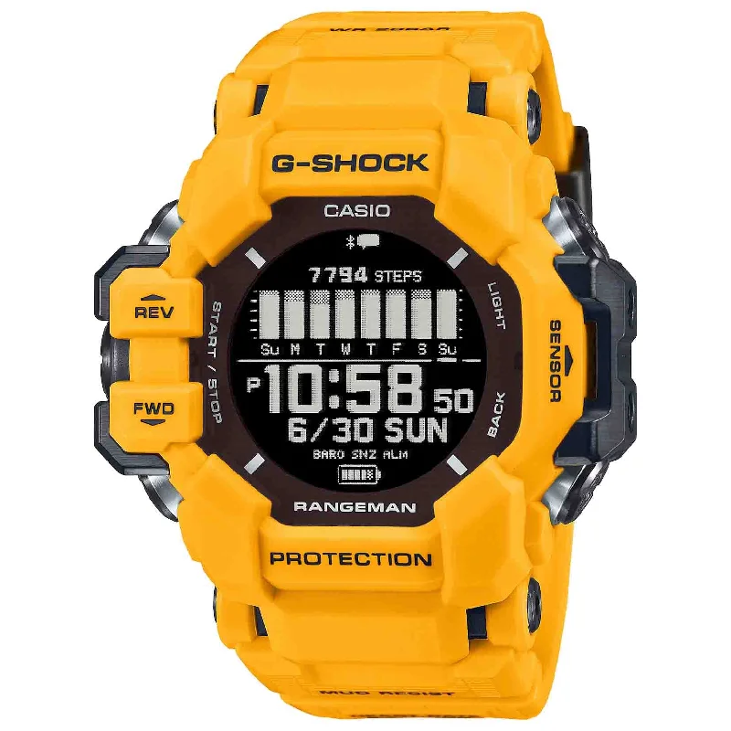 high-quality skeletonized men's watches -G-Shock GPRH1000 Rangeman GPS Solar Yellow
