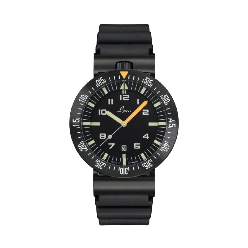 men's pilot watches with fabric style straps -Squad Watches Atacama.2 46.25mm - Black on Rubber Strap men's pilot watches with fabric style straps -Squad Watches Atacama.2 46.25mm - Black on Rubber Strap