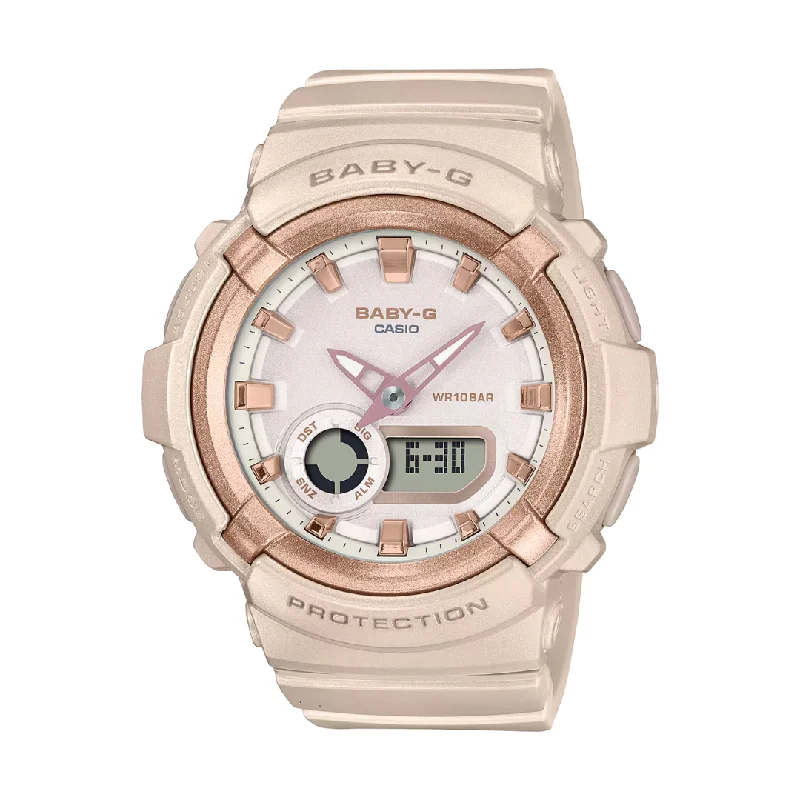 women's Casio anniversary edition watches -CASIO BABY-G BGA-280BA-4ADR ANALOG-DIGITAL BEIGE WATCH