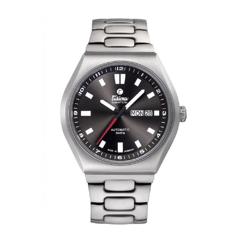 men's Seiko timer design watches -TUTIMA GLASHÜTTE M2 COASTLINE 6150-04 AUTOMATIC MEN WATCH