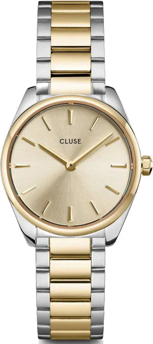 women's mechanical watches with metal style straps for everyday wear -Cluse Feroce Mini Bicolour women's mechanical watches with metal style straps for everyday wear -Cluse Feroce Mini Bicolour