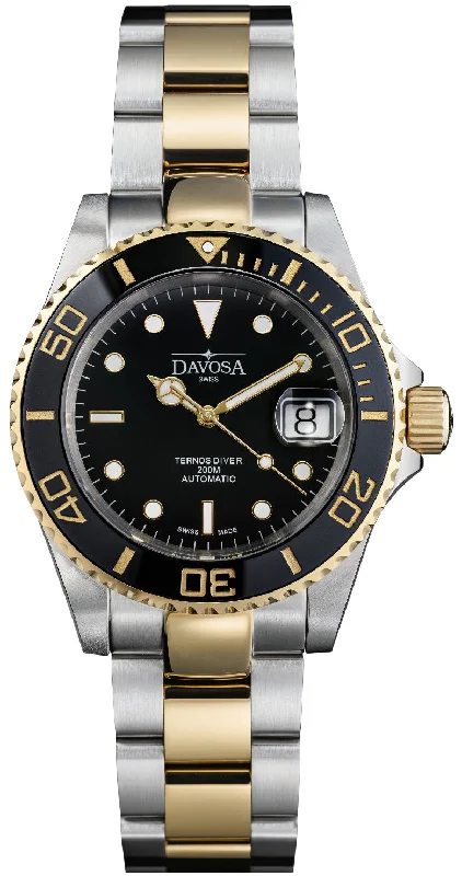 men's mechanical watches with cyclops design -Davosa Ternos Ceramic Automatic