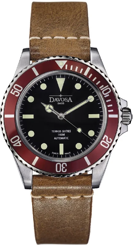 men's mechanical watches with sleek style design -Davosa Ternos Sixties Sapphire Crystal