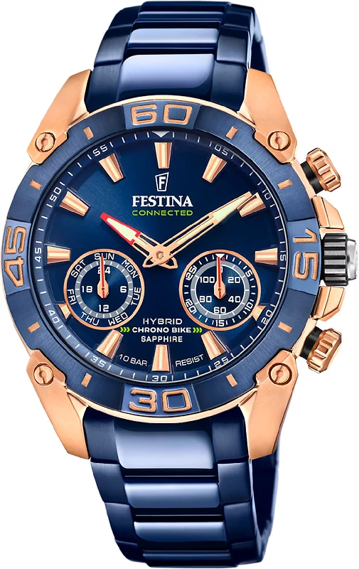 Mens Luxury Smart Watches-Festina Chrono Bike 2021 Connected SmartSpecial Edition