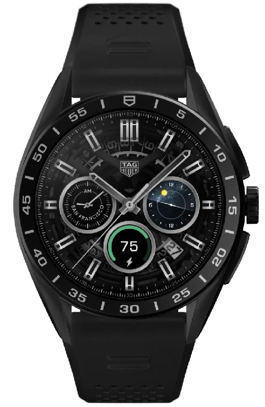 Mens Smart Watches Tides Display-TAG Heuer Connected Calibre E4 Titanium 45 D