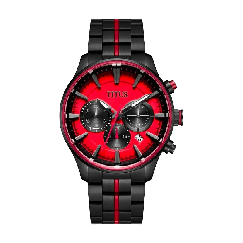 men's digital watches with chime display function -SOLVIL ET TITUS SABER W06-03282-005 CHRONOGRAPH QUARTZ MEN WATCH