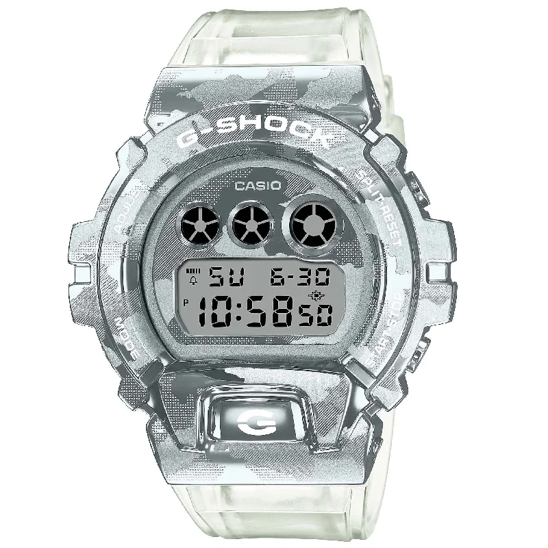 buy men's skeletonized watches -G-Shock GM6900SCM Metal Camo Silver Clear Limited Edition buy men's skeletonized watches -G-Shock GM6900SCM Metal Camo Silver Clear Limited Edition