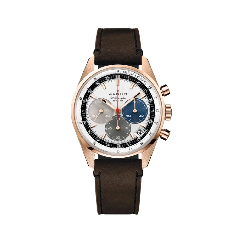 men's chronograph watches with hand-wound display function -Chronomaster Original 18K Rose Gold 38 mm - White On Strap men's chronograph watches with hand-wound display function -Chronomaster Original 18K Rose Gold 38 mm - White On Strap