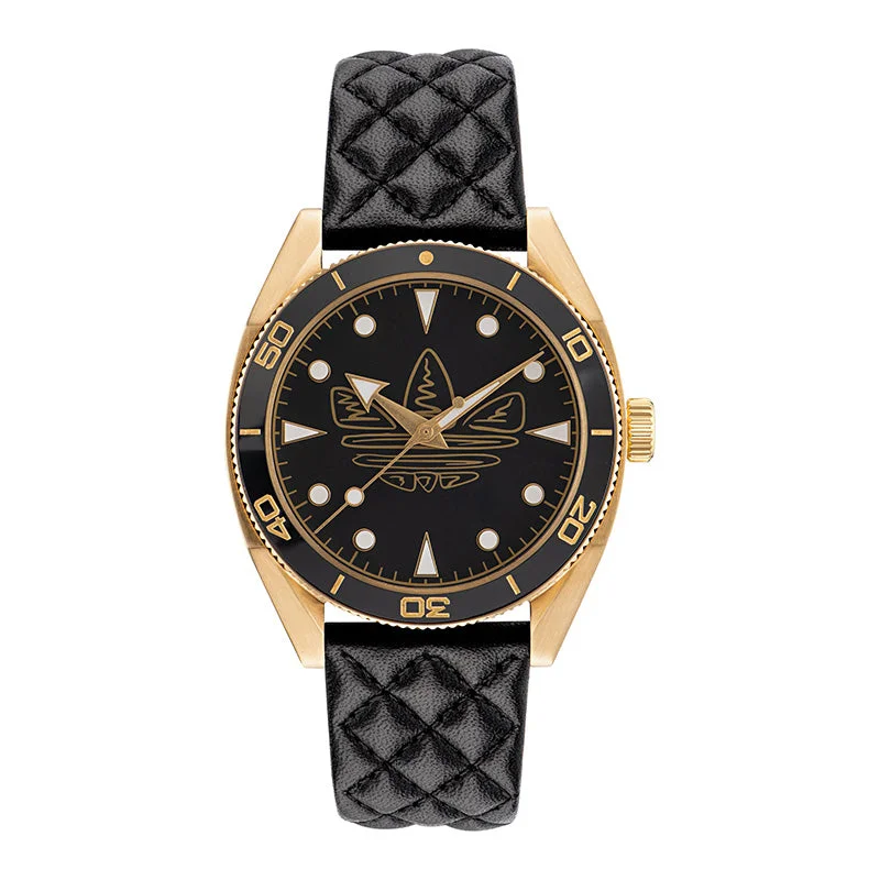 Unisex Birthday Style Watches-Adidas Originals Edition Two Icon Unisex Black Watch AOFH23001