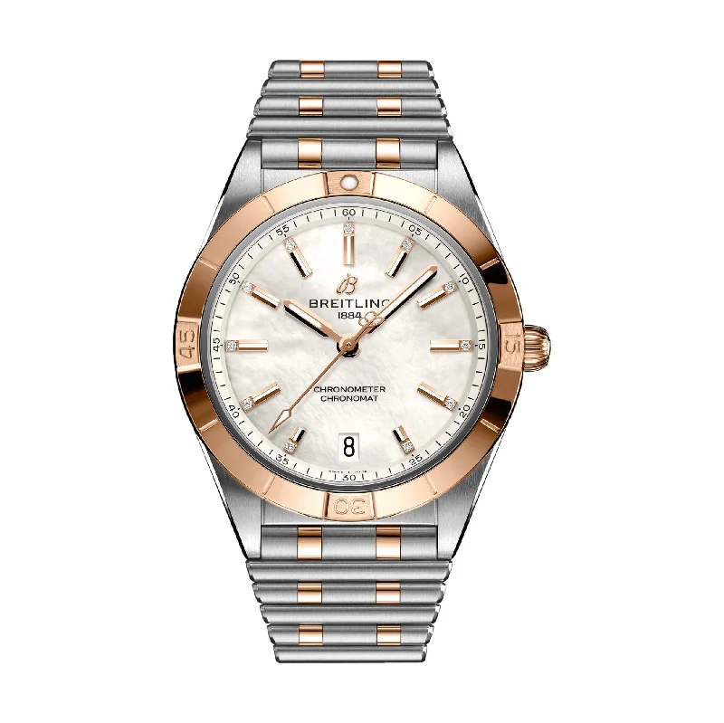 men's dive watches with rugged style -Chronomat Automatic 36mm Stainless Steel & 18k Red Gold - Mother-of-Pearl with Diamonds on Markers men's dive watches with rugged style -Chronomat Automatic 36mm Stainless Steel & 18k Red Gold - Mother-of-Pearl with Diamonds on Markers