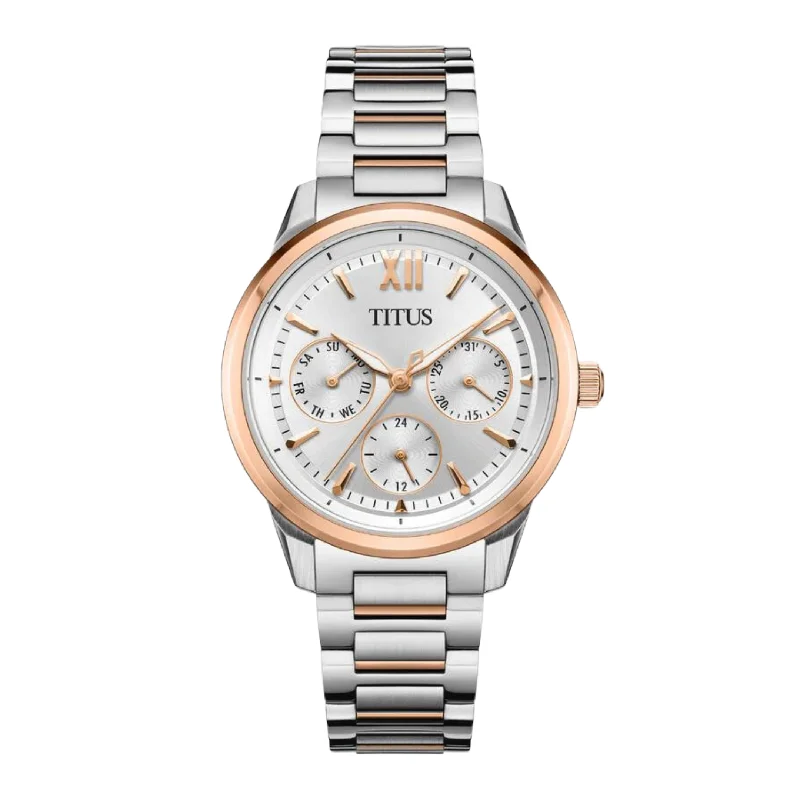 women's mechanical watches with domed design -SOLVIL ET TITUS FASHIONISTA W06-03346-004 MULTI-FUNCTION QUARTZ WOMEN WATCH