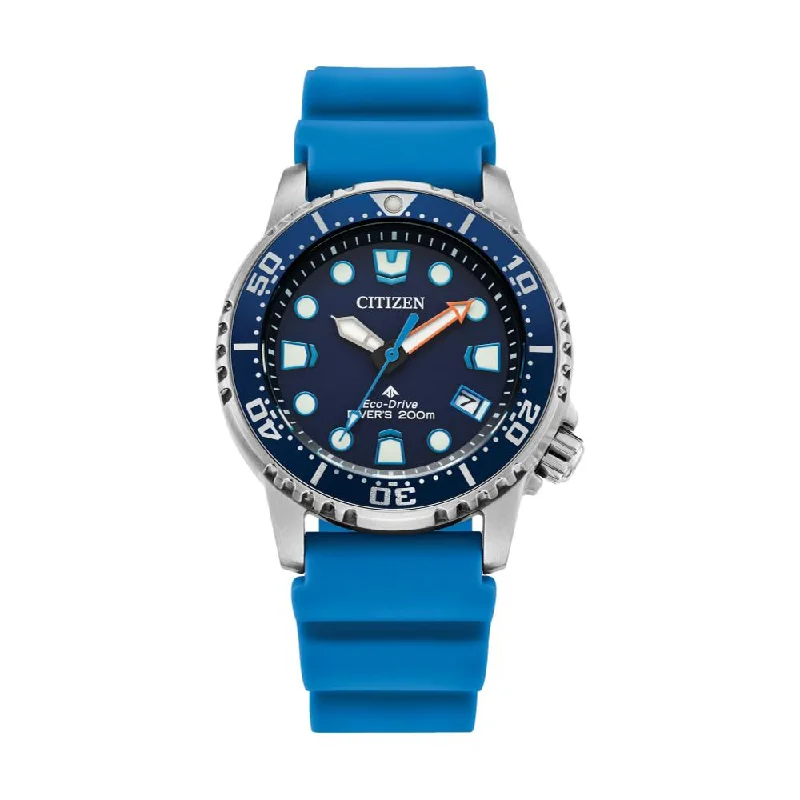 men's pilot watches with LED light design -Promaster Dive 37mm Blue