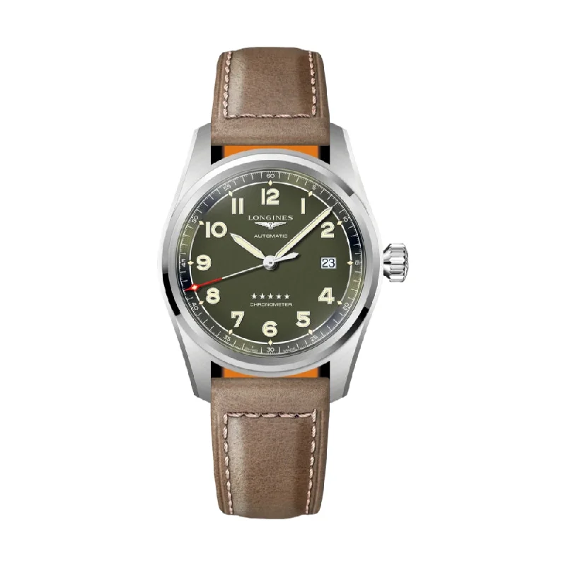 men's digital watches with moon phase style design -Spirit Matte Green Dial