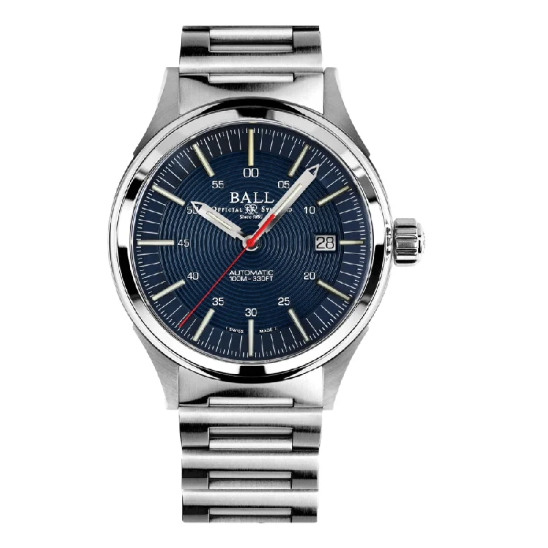 men's GMT watches with month display function -Fireman Nightbreaker on Bracelet NM2098C-S13-BE