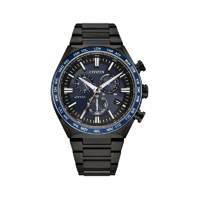 men's field watches with modern style design -Attesa E660 Black Super Titanium Black Dial