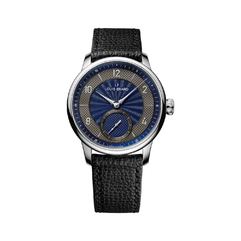 men's fashion dive watches -Excellence Petite Seconde Guilloché Anthracite Blue