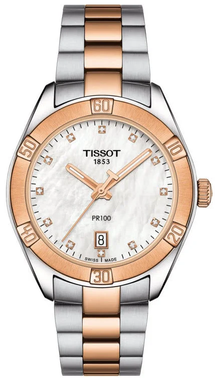 women's Tissot ergonomic design watches -Tissot PR100 Sport Chic