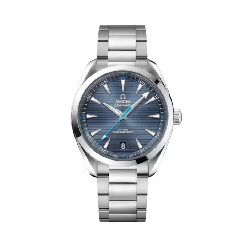 men's digital watches for runners -Seamaster Aqua Terra 150M Co-Axial Master Chronometer 41mm - Grey-Blue on Bracelet men's digital watches for runners -Seamaster Aqua Terra 150M Co-Axial Master Chronometer 41mm - Grey-Blue on Bracelet