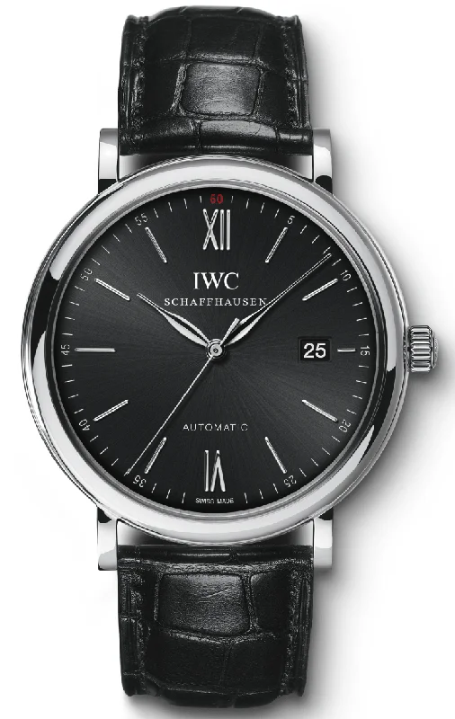men's mechanical watches with custom engraving design -IWC Portofino Automatic
