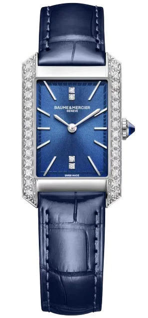 women's mechanical watches with leather style straps -Baume et Mercier Hampton Ladies
