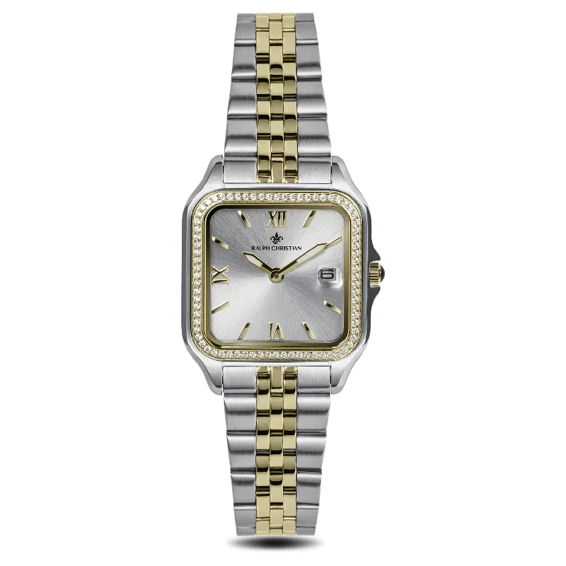 women's mechanical watches with phosphorescent display function -The Regatta - Steel & Gold