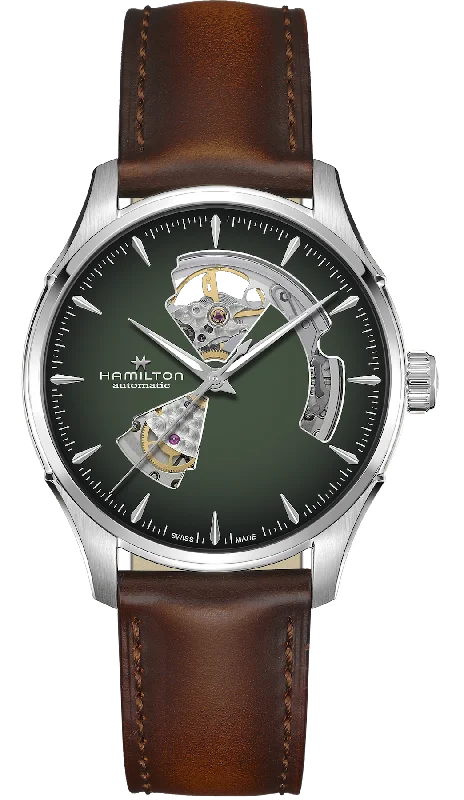 men's mechanical watches with chime display -Hamilton Jazzmaster Open Heart Auto