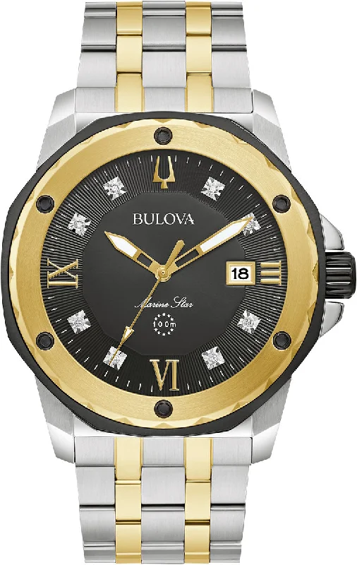 men's mechanical watches with magnetic-resistant design -Bulova Marine Star Mens