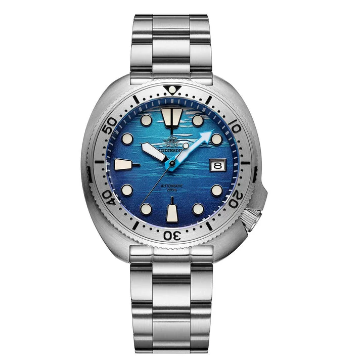 men's 1000m dive watches -Addiesdive 3D Deep Sea Turtle Dial Dive Watch AD2045