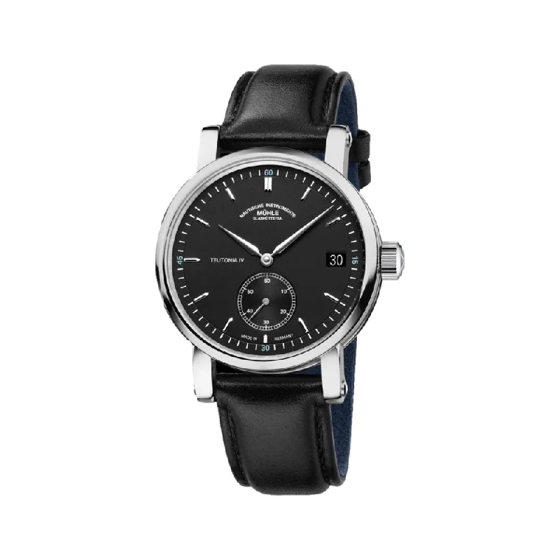 affordable men's dive watches -Teutonia IV Small Second Black Dial, 41 mm