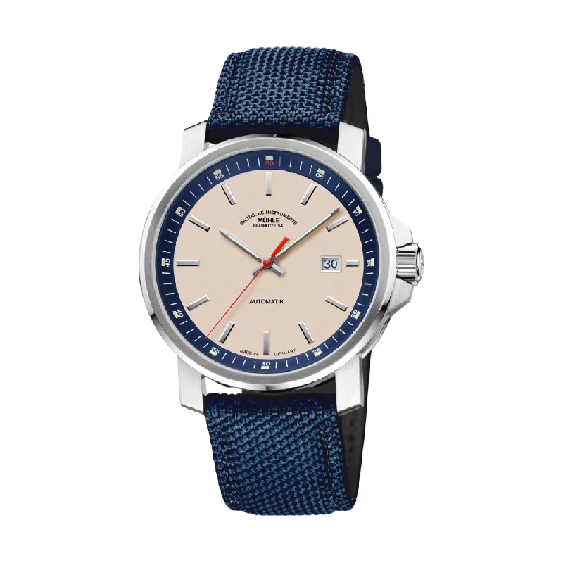 men's chronograph watches for flying -29er Big Sand Dial 42.4mm on Blue Canvas Strap men's chronograph watches for flying -29er Big Sand Dial 42.4mm on Blue Canvas Strap